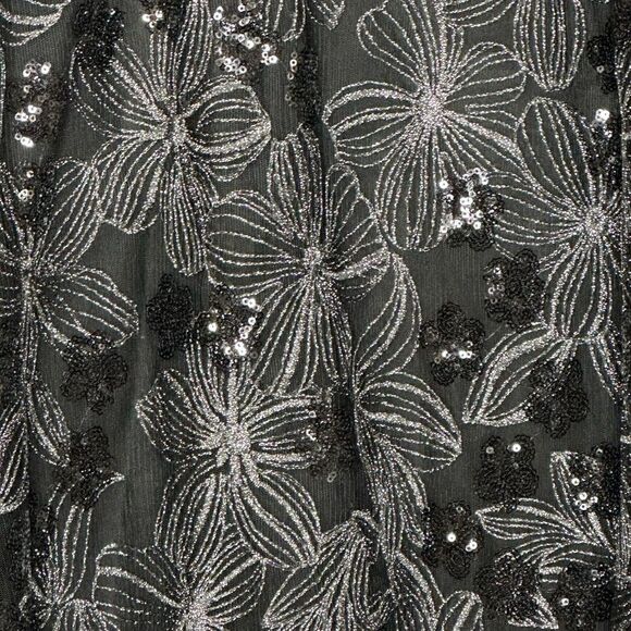 Mac Duggal 67541 Black Floral Sequin Long Sleeve Cocktail Dress| Size 16W - Picture 12 of 12